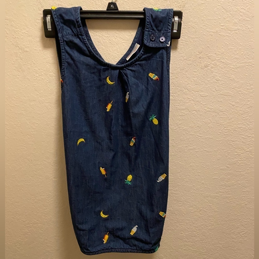 Hanna Andersson "Chasing Summer" Chambray Popover Top Size 6-7
